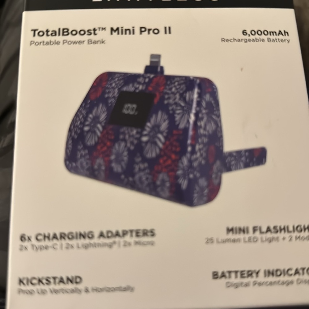 New - | TotalBoost Mini Pro II 6,000mAh Universal Power Bank